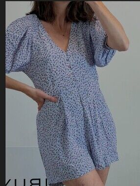 New Zara Floral Jumpsuit,Summery Short Romper,Boho,L